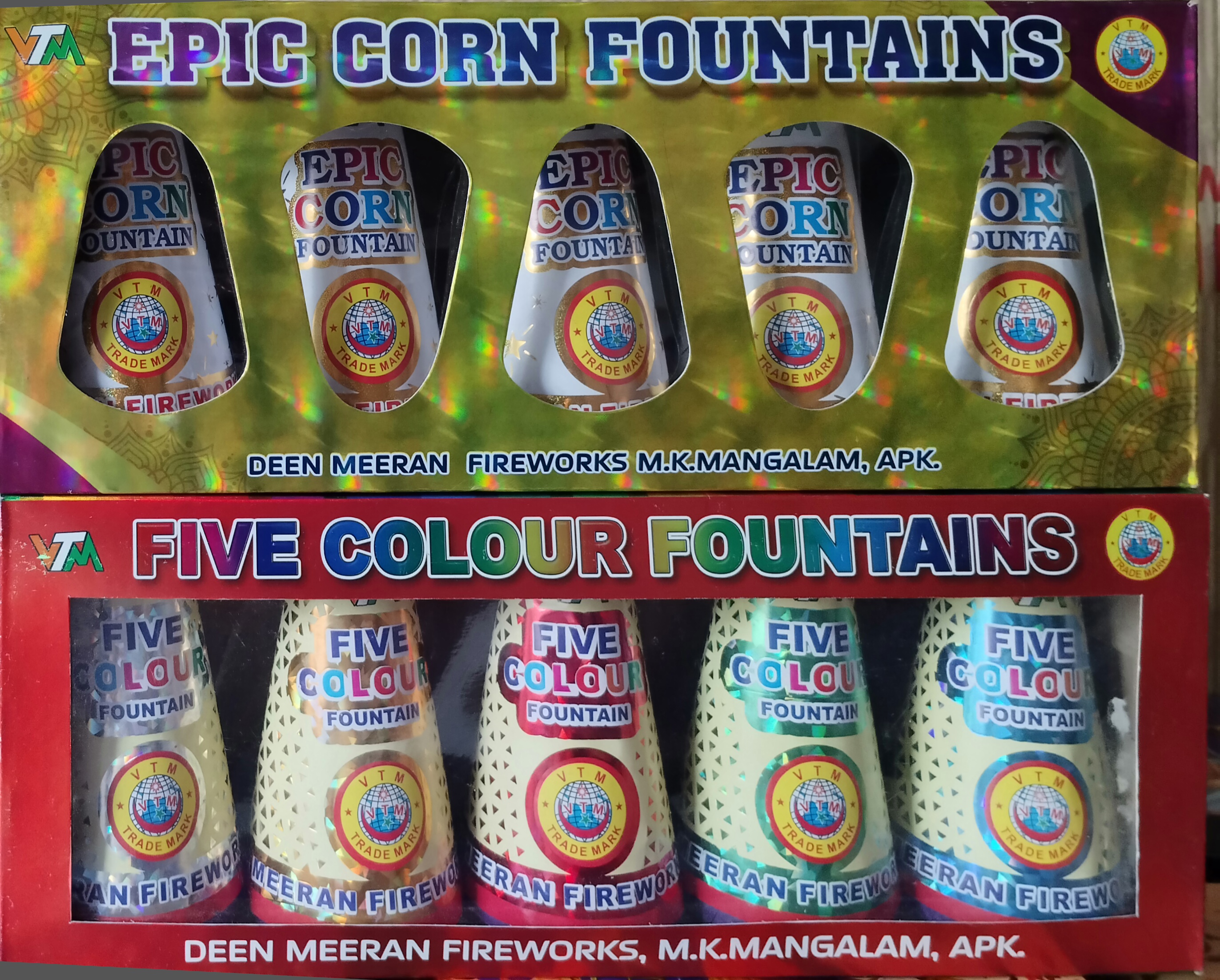 Usha Crackers Five Colour Fountation (5Pec)