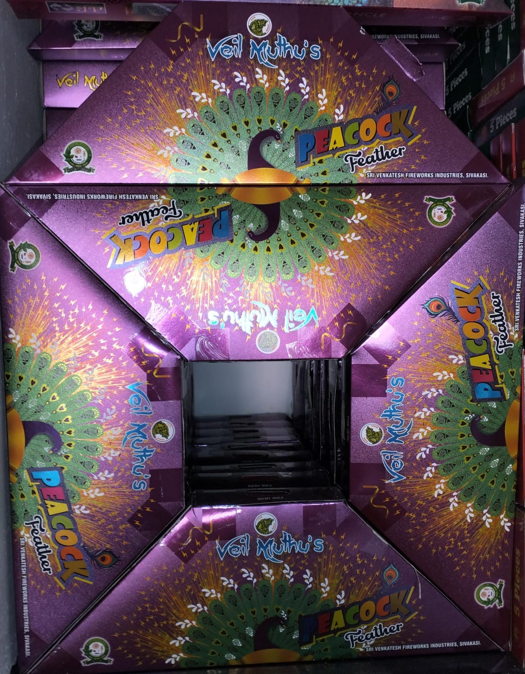 Usha Crackers Multi Colour Peacock Deluxe